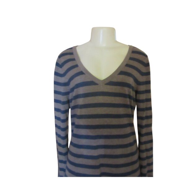 Peruvian Connection Pomata Pima Cotton Striped Sweater Dress Size M - Picture 2 of 5